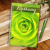 Groene succulent cactus foto aangepaste naam moder planner