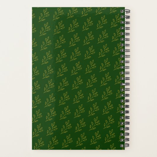 Groene succulent cactus foto aangepaste naam moder planner (Achterkant)