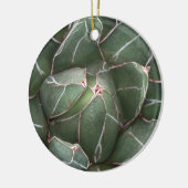 Groene Succulent Circle Ornament (Links)