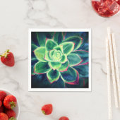 Groene Succulent Plant Art Paper servetten (Insitu)