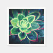 Groene Succulent Plant Art Paper servetten (Voorkant)