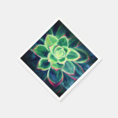 Groene Succulent Plant Art Paper servetten (Hoek)