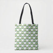 Groene Succulent Plant Patroon Schattigee Boho Can Tote Bag (Voorkant)