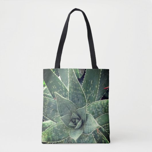 Groene, succulente aloë fotografie tote bag (Voorkant)