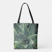 Groene, succulente aloë fotografie tote bag (Achterkant)