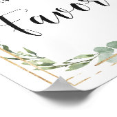 Groene Succulente Bloemige Bladeren Gouden Favorie Poster (Hoek)