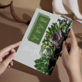 Groene Succulente Bruiloft Dank u Kaarten