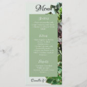 Groene succulente bruiloft menu (Voorkant)