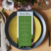 Groene succulente bruiloft menu