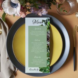 Groene succulente bruiloft menu