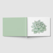 Groene Succulente Cactus Mint Waterverf Trouwfeest Gastenboek (Volledig)