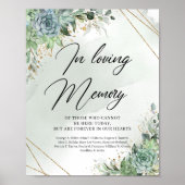 Groene succulente eucalyptus in liefhebbend geheug poster (Voorkant)