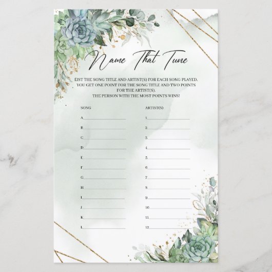 Groene succulente eucalyptusgoudnaam Die Tune (Voorkant)