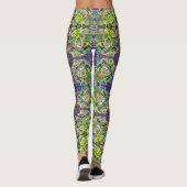 Groene Succulente Geometrische Leggings (Achterkant)
