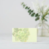 Groene Succulente Ivory Place Cards Plaatskaartje (Staand voorkant)