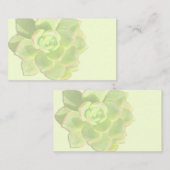 Groene Succulente Ivory Place Cards Plaatskaartje (Voorkant / Achterkant)