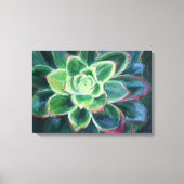 Groene Succulente Kunst Schilderen Canvas Afdruk (Voorkant)