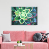 Groene Succulente Kunst Schilderen Canvas Afdruk (Insitu (Woonkamer))