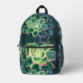 Groene Succulente Kunsttekening Bedrukte Rugzak (Voorkant)