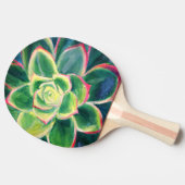 Groene Succulente Kunsttekening Tafeltennisbatje (Zijkant)