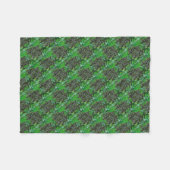 Groene Succulente Lattice Pattern Fleece Blanket (Voorkant (Horizontaal))