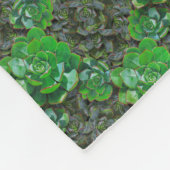 Groene Succulente Lattice Pattern Fleece Blanket (Hoek)
