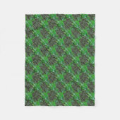 Groene Succulente Lattice Pattern Fleece Blanket (Voorkant)