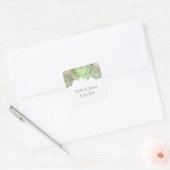Groene Succulenten Trouwstickers Vierkante Sticker (Envelop)
