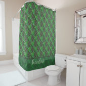 Groene Succulents Lattice Pattern Shower Curtain Douchegordijn (In situ)