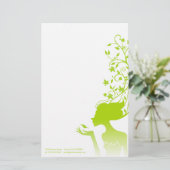 groene suiker briefpapier (Staand voorkant)