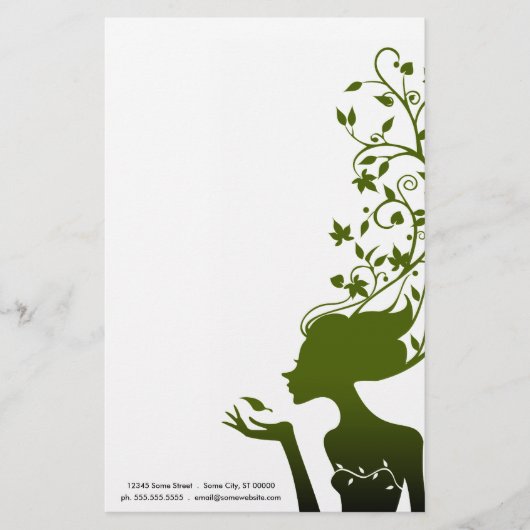 groene suiker briefpapier (Voorkant)