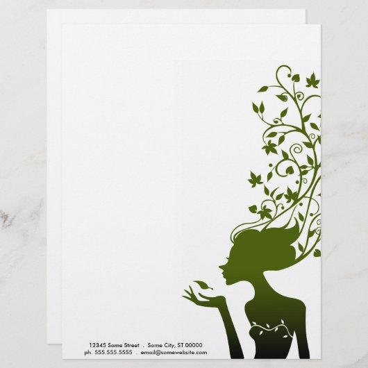 groene suiker persoonlijk briefhoofd (Voorkant / Achterkant)