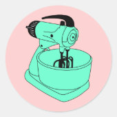  Groene Sunbeam Mixmaster Ronde Sticker (Voorkant)