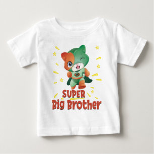 Groene superheld kat super grote broer