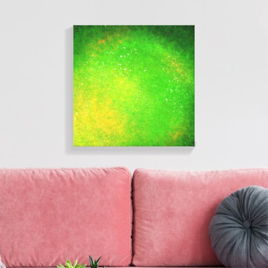 Groene Supernova – Levendige Canvas Print (Insitu (Woonkamer))
