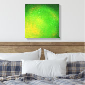 Groene Supernova – Levendige Canvas Print (Insitu (Slaapkamer))