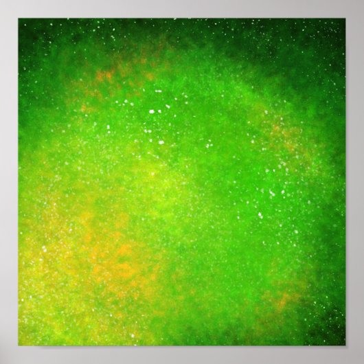 Groene Supernova – Levendige Digitale Kunstdruk Poster (Voorkant)