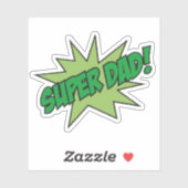 Groene supervader sticker (Vel)
