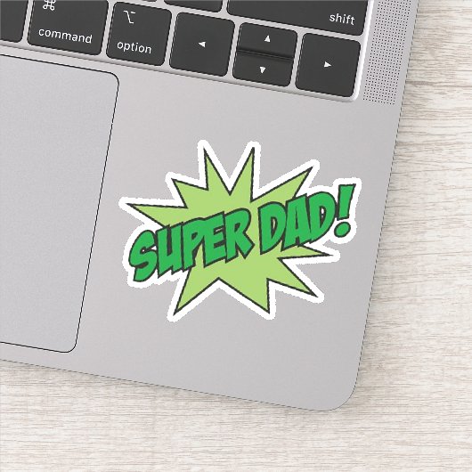 Groene supervader sticker (Detail)