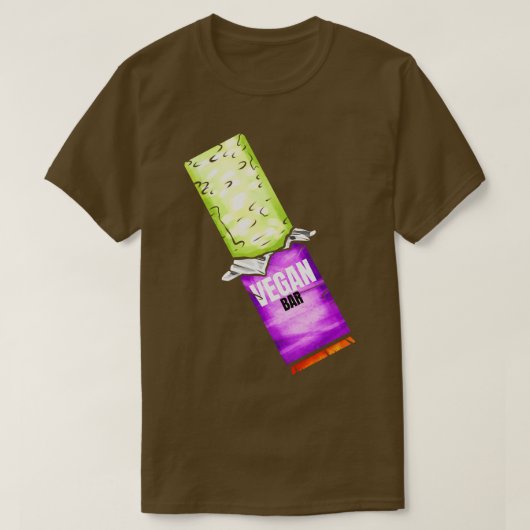 Groene Sweets Vegan Bar voor vegetarisch en vegani T-shirt (Design voorkant)