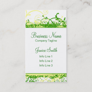 Groene SWirls Sjabloon voor visitekaartjes