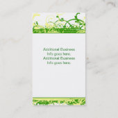 Groene SWirls Sjabloon voor visitekaartjes (Achterkant)