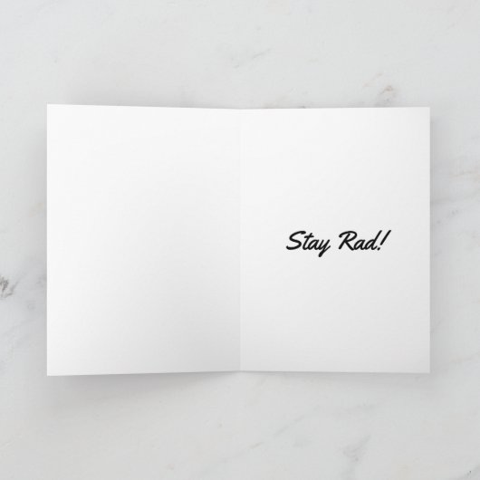 Groene Synthwave Groeten Kaart (Binnen)