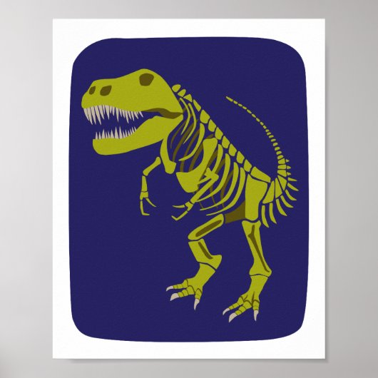 Groene T-Rex-afdrukken Poster (Voorkant)