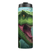 Groene T-Rex Brullende Jungle Thermosbeker (Voorkant)