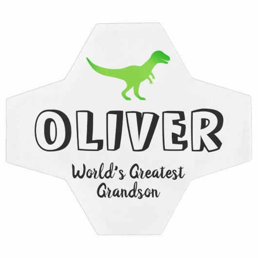 Groene T-rex dinosaurus, aangepast kind sportgesch Voetbal (Enkel)