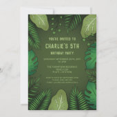 Groene T-rex dinosaurus met roar Text Birthday Par Kaart (Achterkant)