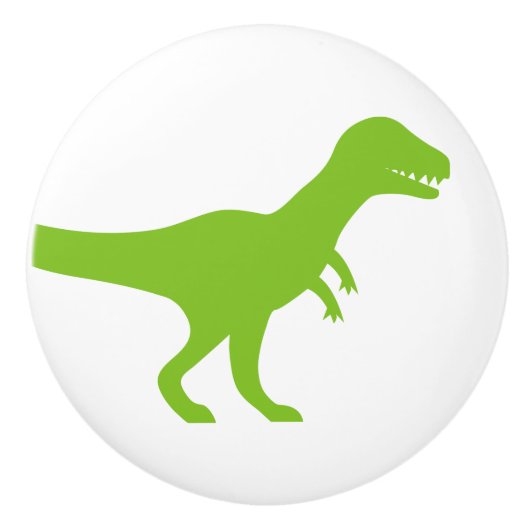 Groene t-rex dinosauruskeramische deur- en lawerkn keramische knop (Voorkant)