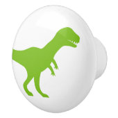 Groene t-rex dinosauruskeramische deur- en lawerkn keramische knop (Rechts)