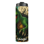 Groene T-Rex Muurbrekende Brul Thermosbeker (Voorkant)